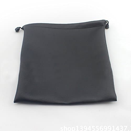 NHBETYS PU Leather Headphone Storage Bag, Waterproof Headphone Protection Pouch with Drawstring for Carrying Storing(Size:1 pcs) — view 2