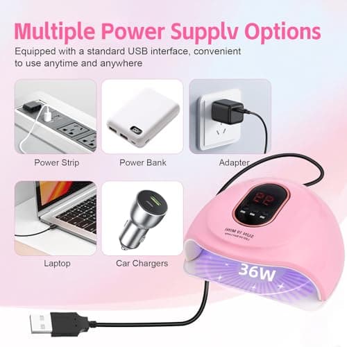 DouborQ Acrylic Nail Kit with Electric Nail Drill Nail Lamp,U V Nail Dryer Light Manicure ,False Nail Tips Starter Set Acrylic Nail Art Supplies for Beginner with Everything — view 4