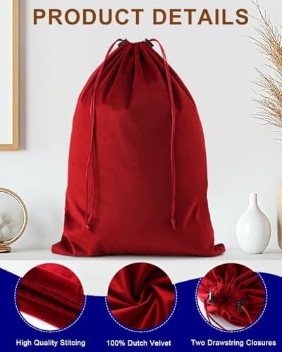 Julai Travel Shoe Bags, Velvet Drawstring Shoe Bags — view 4