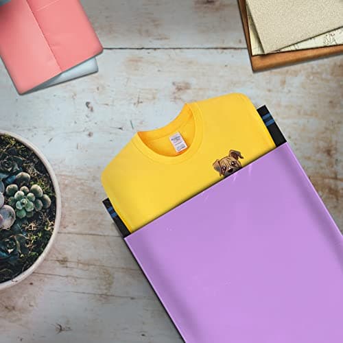 100 Mixed Mailing Poly Postal Self Seal Bags 4 Sizes 25 from Each iSOUL Small to Large Mailing Bags Postage Packaging Assorted Mailers Posting Shipping Post Parcel Package Bags Purple — view 6