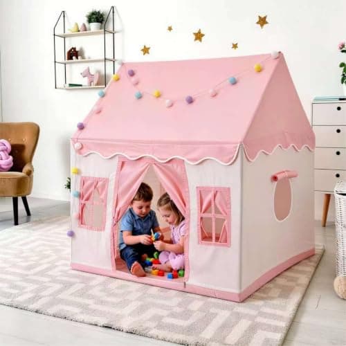 Play Kids Tent for Girls; Multi-Coloured Ball Lights & Toy Squeezy Rainbow Frog. Outdoor Indoor Playhouse for Children – Toys & Gifts for Girls Age 3 4 5 6 7. Kids Play Tents — view 6