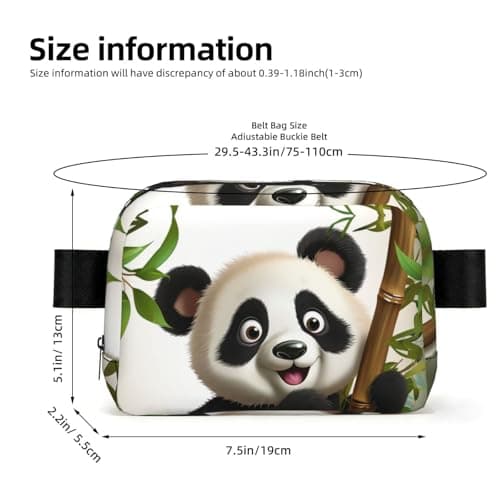 Fanny Pack For Women Men, Cute Panda Climb Bamboo Everywhere Belt Bag Waterproof Fashion Crossbody Waist Packs With Adjustable Strap Hip Bum Bag For Outdoor Hiking Running Travel — view 2