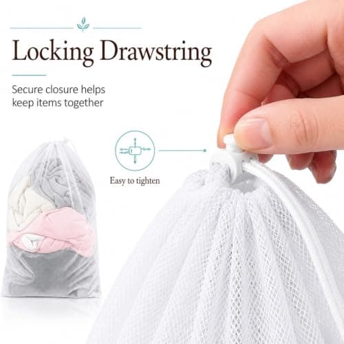 2-Pack 30 x 40 cm White Mesh Laundry Bags with Drawstring — view 2