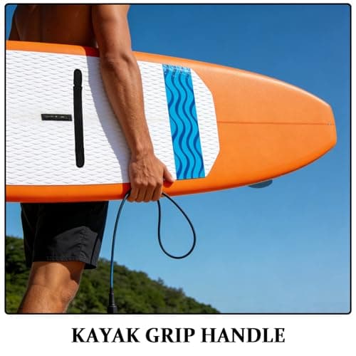 ULTECHNOVO Neoprene Surfboard Handle for Inflatable Raft, Black PU Grip — view 3