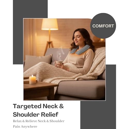 RIXI Rechargeable Electric Neck Warmer Heating Pad - Grey — view 2