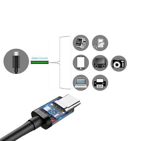 TWICK- USB C to USB A Charging Cable 1 Metre (80-100 cm) Fast Charge & Data Sync Cord | Durable Nylon Braided USB Type-C Cable for Samsung, Pixel, iPad, Android Phones, Tablets, Power Banks & More — view 4