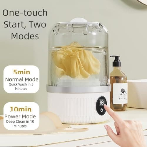 Portable for Mini Cleaning Appliance for Underwear Socks Travel USB Rechargeable(Blue) — view 2