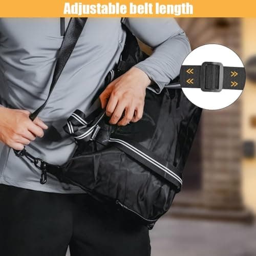 AZWOOD Crossbody Shoulder Bag Strap, 90cm Adjustable Bag Straps Replacement 2Pcs Black Wide Belt with Quick Release Buckle Clip Handbag Universal DIY Accessories for Duffel Laptop Bags Briefcase — view 6