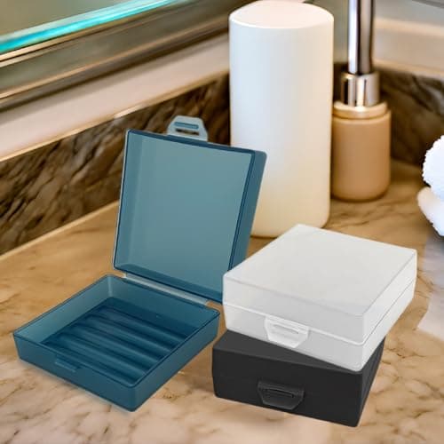 Elimeta Soap Container, Square Bar Soap Holder Fit Dr Squatch Soap, Travel Soap Case (Matt Black) — view 3