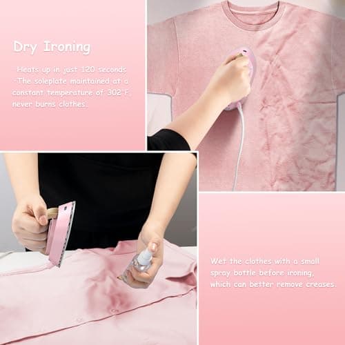 Newbealer Mini Travel Iron, Pink — view 5