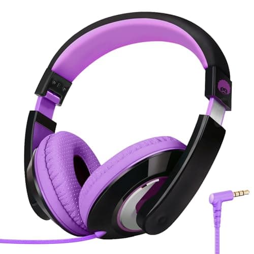Rockpapa Comfort Foldable Kids Headphones Wired for School/Travel