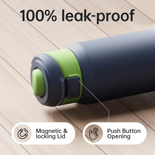 Magcheer 1L Insulated Bottle with Magnetic Phone Holder（Navy Blue） — view 6