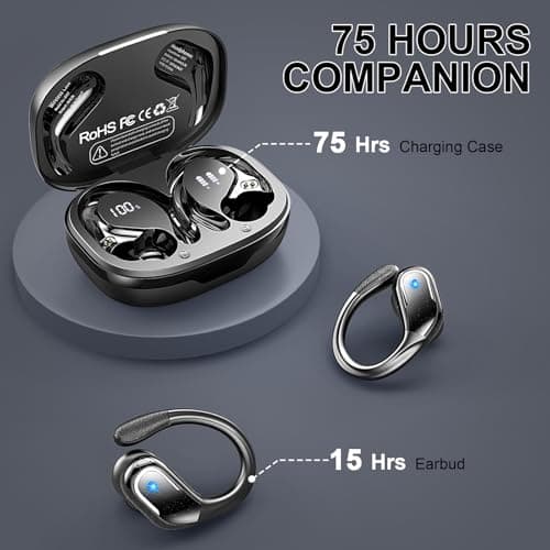 Rulefiss Wireless Earbuds Sport, 2026 75H Bluetooth 5.4 Headphones HD Sound — view 5