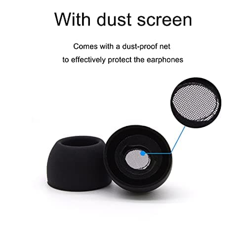 Adhiper Silicone Earbuds Replacement Buds Pro Earbuds Earmuffs Compatible for Samsung Galaxy Buds Pro Earplugs-fit in the charging case, Noise-Reducing non-Slip Silicone Earplugs with filter (Black) — view 4