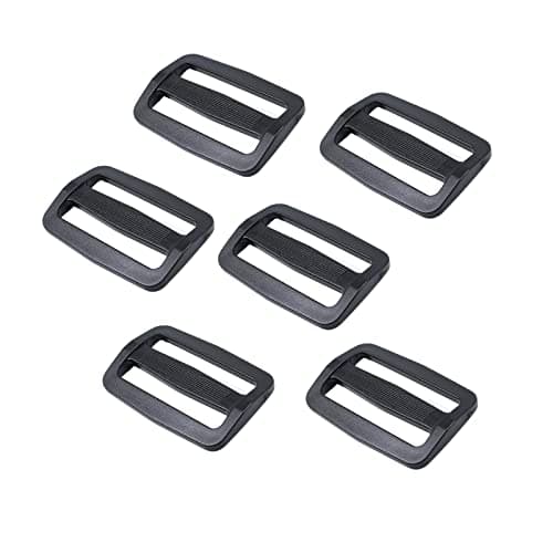 Baikeen Tri glide Slider 50mm Strong Plastic Tri Glide Slides Adjustable Slide Buckle Strap sliders Adjusters for Backpack Belt Strap Black