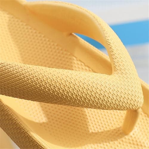 Eva Beach Flip Flops & Pool Slides for Women and Men (Yellow 7Uk) — view 3