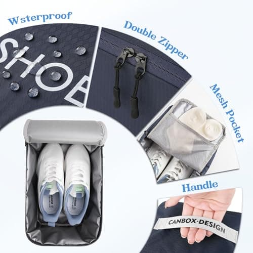 CANBOX Shoe Bag for Travel, Zippered Shoe Storage Organizer, Unisex — view 5