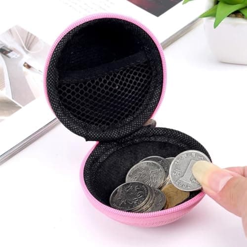 4 Pack Portable Earphone Case Earphone Bluetooth Headset Small Storage Bags Mini Coin Purse, Earbud Storage BoxStorage Cases Box Travel Carrying Pocket Headset For Headphones, USB Cable, Charger — view 2