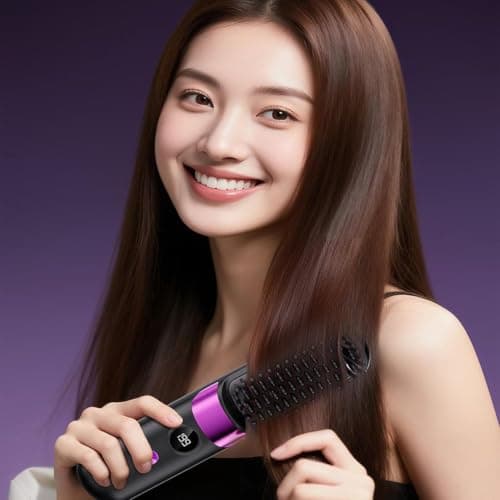 Hair Straightener Comb 4 Temp Adjustable Quick Styling Comb — view 3