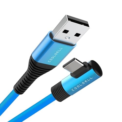 Short USB C Charger Cable 90 Degree[15cm 3 Pack], Silicone 3A Type-C Cable