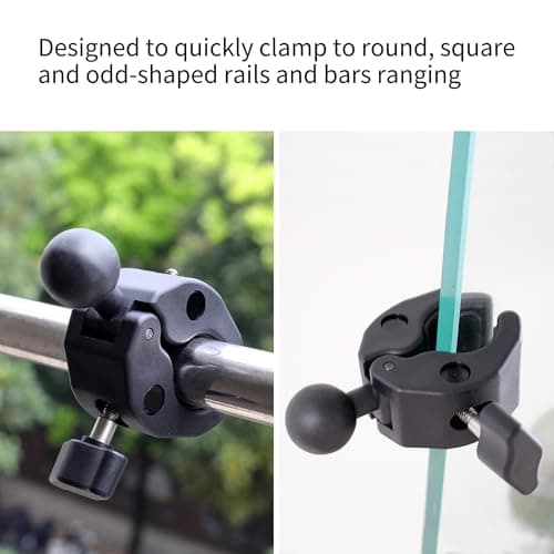 SOONSUN 1" Ball Clamp Mount for RAM Mounts B Size Socket Arm, 20-50mm Rails — view 6