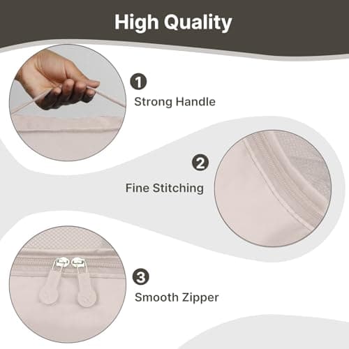 Large Packing Cubes 5 PCS, 40x30x12CM Suitcase Organiser Bags With Foldable 40x20x25 Carry On Travel Bag, Mesh Packing Cubes For Suitcases Travel Storage Set (Greige, 5 x L) — view 5