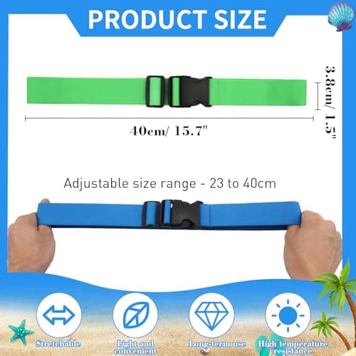 QOPAHI Adjustable Sun Lounger Straps with Buckle - Elastic Sunbed Towel Bands for Beach & Pool Chairs, Portable Towel Holders for Fix Beach Towels, 2 Pack — view 2
