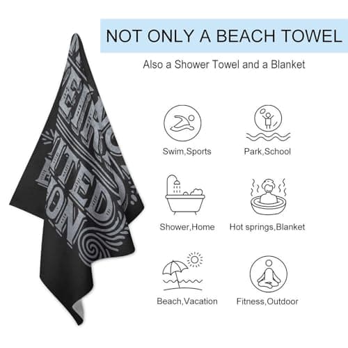sinyumoney Im Not Weird Im Limited Edition – Funny Quirky Beach Towels Super Soft Absorbent Light Weight Dry Well And Durable Bath Towel for Yoga, Pilates, Bath, Shower Swimming Pool 130 X 80 Cm — view 3