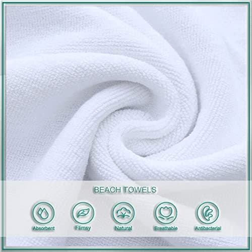 Leichong 3D Ski Goggles Beach Towel Microfiber Soft Quick Dry for Adults, Sport Bath Towel Lightweight Soft Absorbent for Travel Swimming Pool Sports, 75 x 150 cm — view 5
