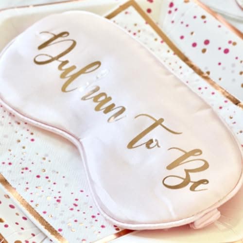 Peacock Supplies Dulhan to Be Satin Eye Mask - Rose Gold | Bride to Be Gifts | Comfortable Elastic Band | Blackout Bridal Sleeping Mask for Beauty Sleep | for Travel, Hen Party, Night Before Wedding — view 3