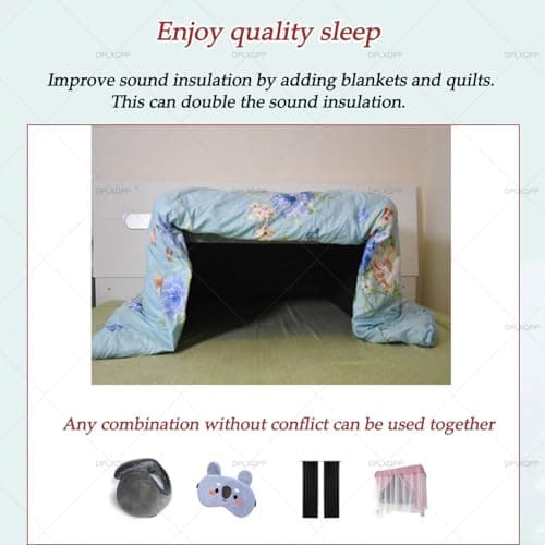 Soundproof Sleeping Pod for Adults - Noise Cancelling Bed Tent with Soundproof Cotton, Portable Blackout Canopy for Privacy, Foldable Sleep Enclosure for Dorm Room Home Office — view 4