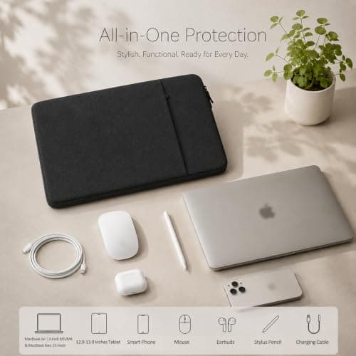 ProElife Sleeve Case for MacBook Pro 14 inch M5 M4 Pro Max, Black — view 6