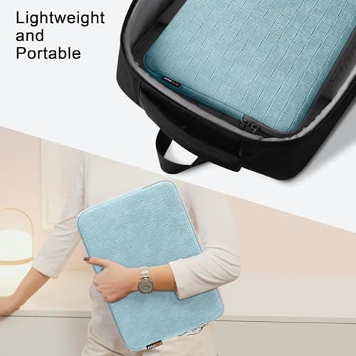 ROEPHY 14 Inch Laptop Sleeve Case,Water-Resistant Laptop Protective Carry Case with Accessory Pocket for MacBook Air 15/Chromebook/Lenovo IdeaPad ThinkPad/HP Pavilion Stream/Dell/MSI, Blue — view 5