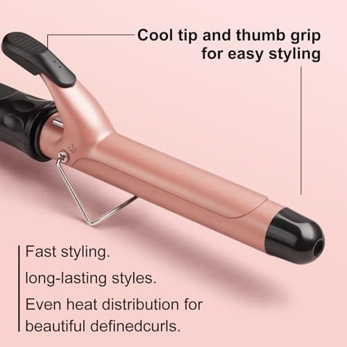 JAETON 25mm Curling Tong, Hair Curler for Natural Waves and Curls 100-230℃ — view 6