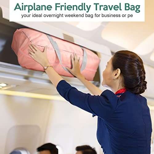 10 Pcs Duffel Bags Bulk Foldable Travel Bags Airlines Carry Bags Women Weekender Overnight Tote Bags Lightweight Luggage Personal Item Gift Bags Sports Gym Bag for Kids Girls Women Men Airport, pink, — view 4