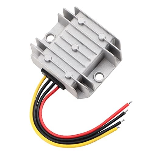DROK Adjustable Voltage Regulator, IP68 Waterproof DC to DC Buck Converter 8-35V to 3-24V 5A, Aluminum Protective Case Step Down Converter 5V 12V Power Supply — view 3