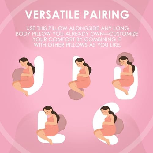 Chilling Home Pregnancy Pillows for Sleeping, Memory Foam Maternity Pillow for Belly, Back, Adjustable and Portable Travel Wedge Pillow (Red, Height 15cm) — view 5