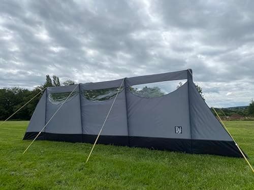 OLPRO 5.7m Inflatable Charcoal Camping Windbreak with Bright Guy Ropes — view 4