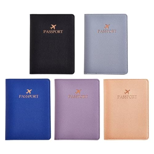 2pcs PU Leather Passports Wallet Elegant Embossed Pattern Passports Protective Case Travel Essential Card Organized Embossed Travel Wallet, Rose Gold, Mass Beauty — view 3