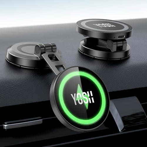 YOSH for Magsafe Car Mount Charger, 15W Wireless Car Charger for Dashboard
