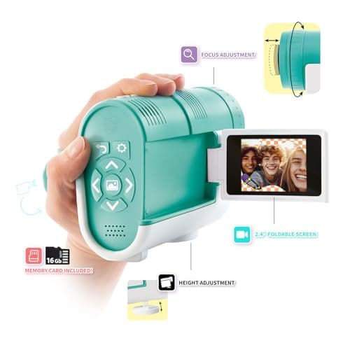 Photo Creator Camera Projector | Kids HD Video & 48MP Photo Camera with WiFi Casting from Smartphone, 2.4" Screen & Projector up to 90" | Fun Gift for Kids & Families | 4GB SD Card & Stickers — view 5
