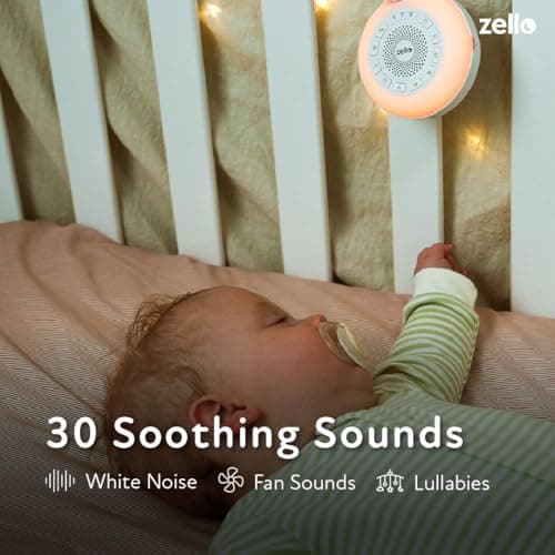 Zello Portable Pro Max White Noise Machine Baby Sleep Aid – 55+ Hour Battery, 30 Advanced Sounds, Coloured Night Light, Smart Memory & Timer, Rechargeable for Travel & Home — view 4