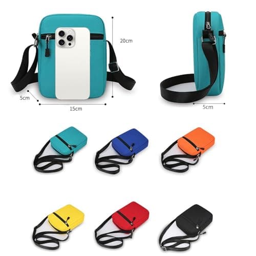 Women Cross Body Bag, Nylon Crossbody Shoulder Bag, Small Messenger Bag with Zipper and Adjustable Strap, Lightweight Phone Bags for Women, Casual Chest Sling Bag for Travel Outdoor Daily Use (Red) — view 3