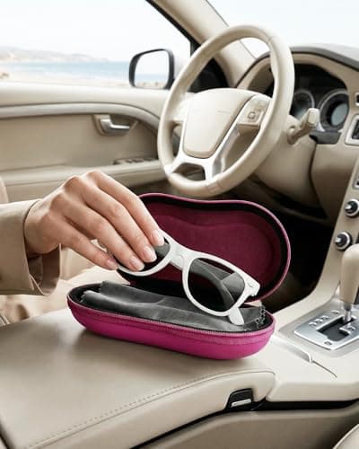 ProCase Sunglasses Case, Hard Shell Glasses Case for Men Women -Raspberry — view 6