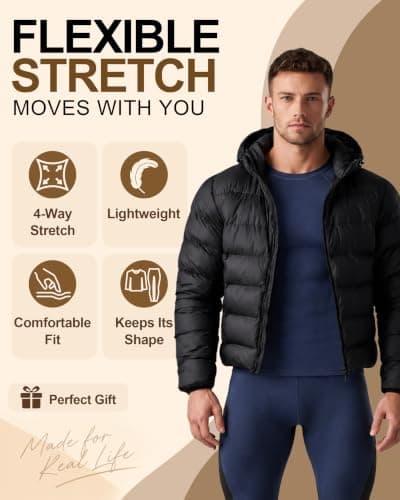 Roadbox Men's Thermal Underwear Set, Fleece Lined Base Layer Long Johns — view 5