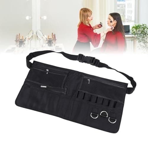 Makeup Brush Waist Bag, Professional Cosmetic Makeup Brush Bag with Artist Belt Strap, Multi Pocket Cosmetic Brush Pouch Holder Organizer, Adjustable MakeupBrush Belt — view 6
