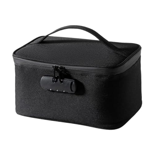 Bag with a Padlock Pouch Waterproof Multifunction, Black, Refer to the