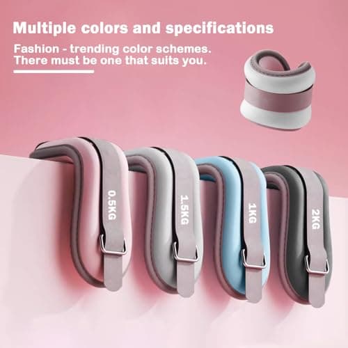 Ankle Weights 0.5kg-2kg Adjustable Neoprene Pair for Women Men — view 6