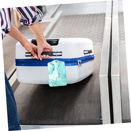 CALLARON Pu Luggage Tag with Stainless Steel Buckle Lightweight and Sturdy Travel Suitcase Label Tags for Identification and Security Suitable for Anniversary and Cruise Trips — view 3