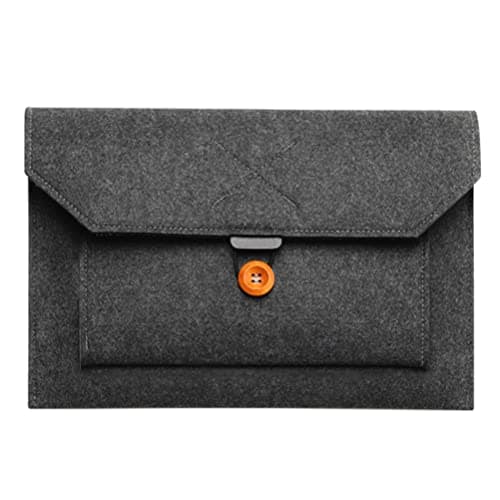 TOVINANNA Tablet Bag Felt Pouch Business Laptop Carrying Bag Minimalist 13-Inch Wool Felt Sleeve Protective Cover Travel for Office Use